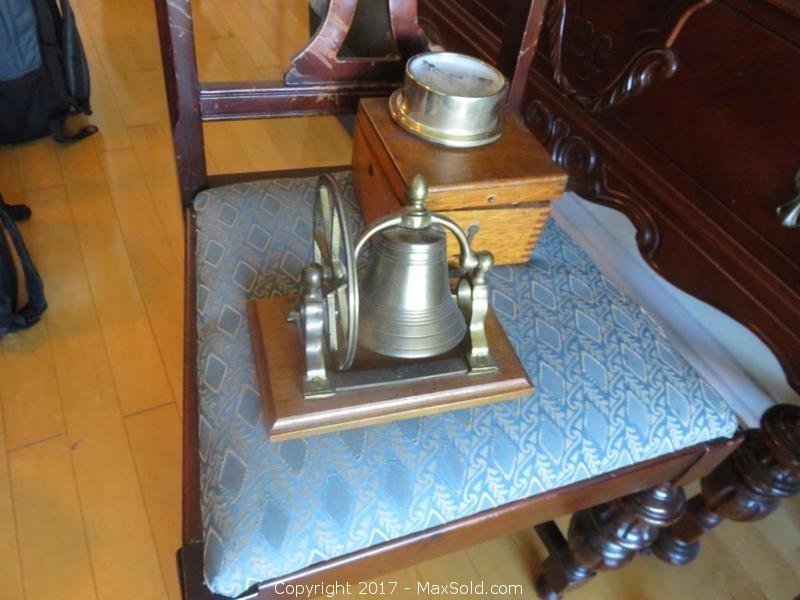 Nautical Compass And Bronze Bell