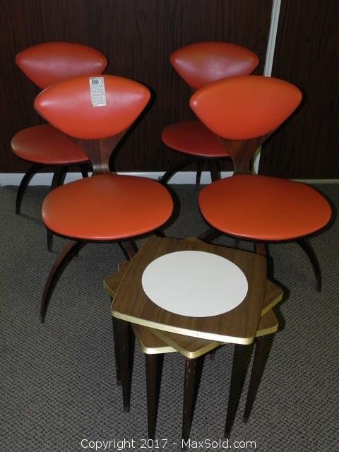 4 Plycraft Bentwood Mid Century Chairs
