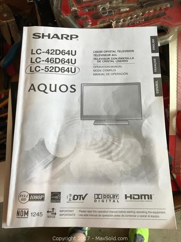 Sharp LC 52D64U Aquos Flat Screen TV